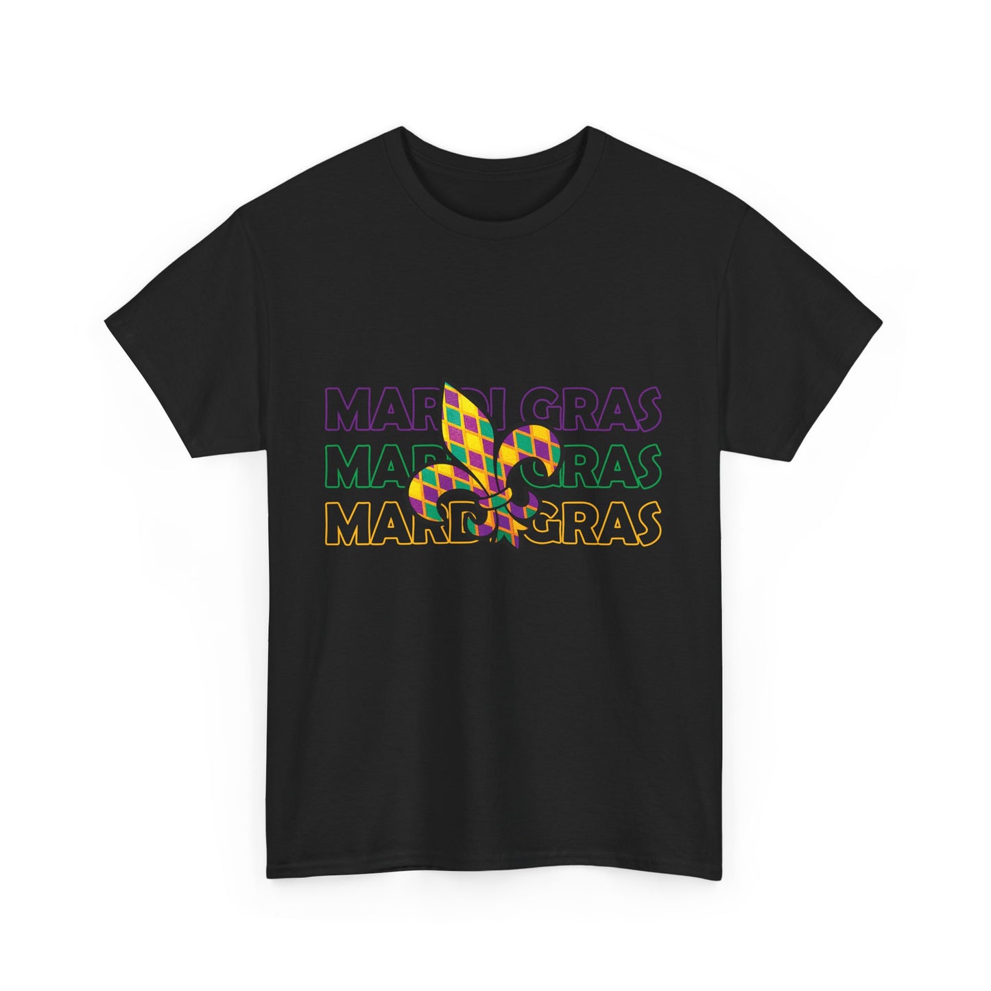 Stacked Up Mardi Gras Tee